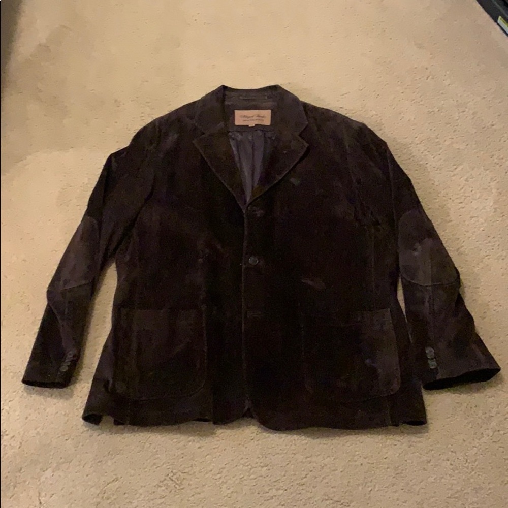 Suede Blazer, Dark Brown